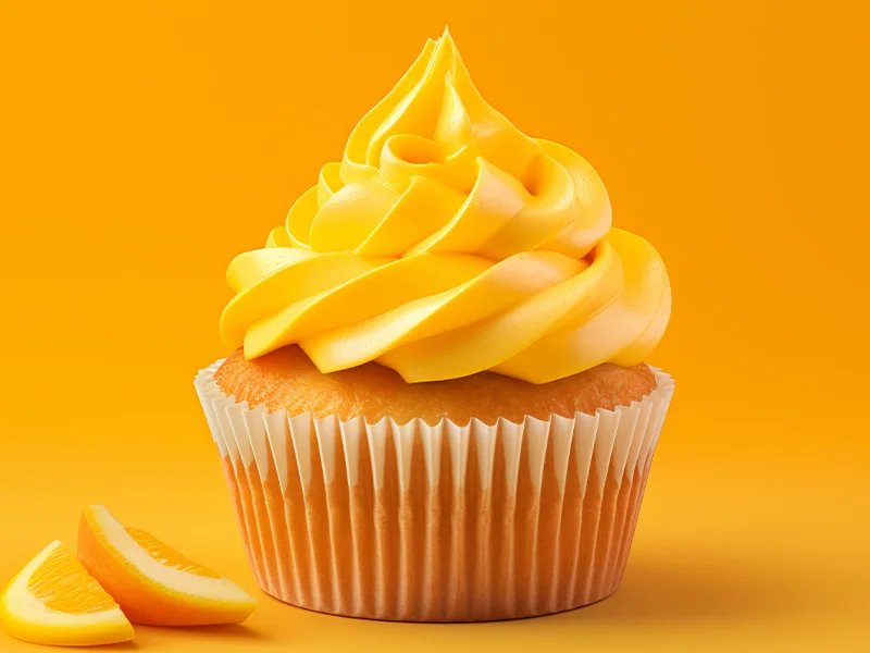 orange cupcake